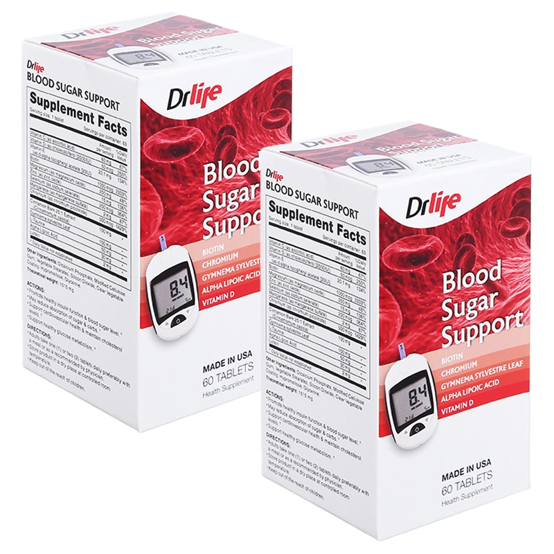 Combo 2 hộp Drlife Blood Sugar Support hỗ trợ cải thiện chỉ số đường huyết hộp 60 viên - 